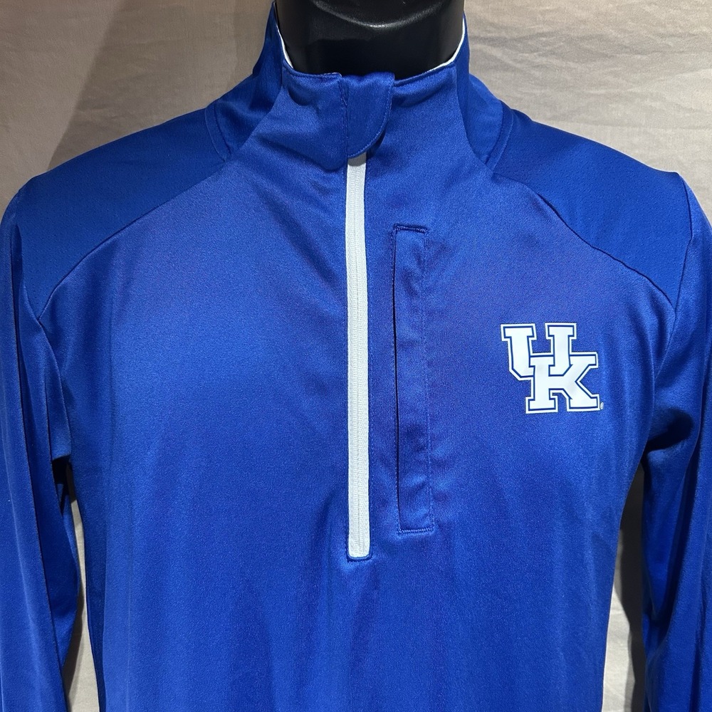 Fanatics Kentucky Wildcats Quarter Zip Pullover Mens Small Royal Blue UK NCAA
